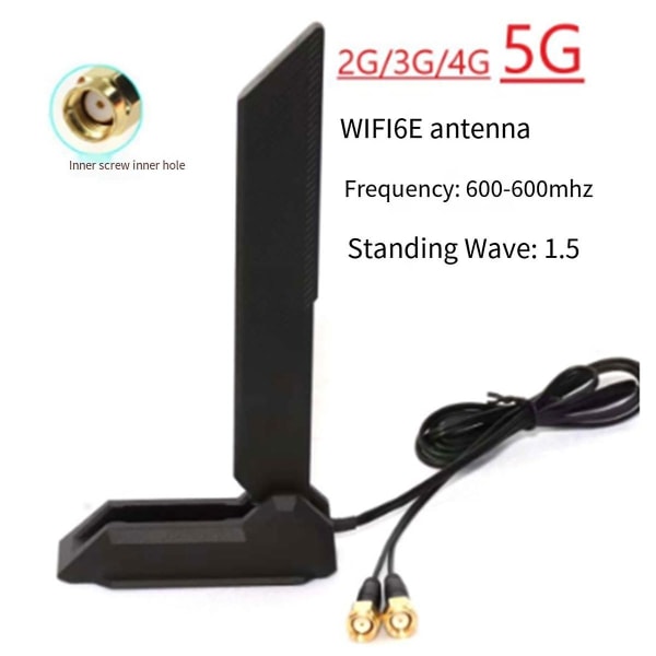 WiFi 6E Antenna 2T2R 2.4G/5G/6G for B660 H670 M13H Z690 Motherboard Black