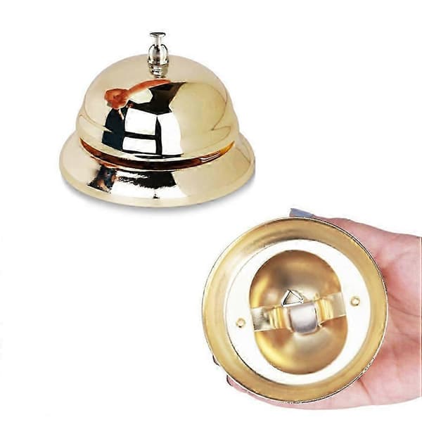 Dörrklocka Kundtjänstklocka Diskkklocka Skrivbordsklockor Te Middagsklocka Golden 8.5X8.5cm