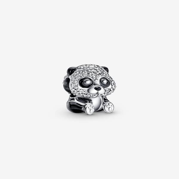 Pandora - Sparkling Cute Panda Charm - Sterling Silver iphone