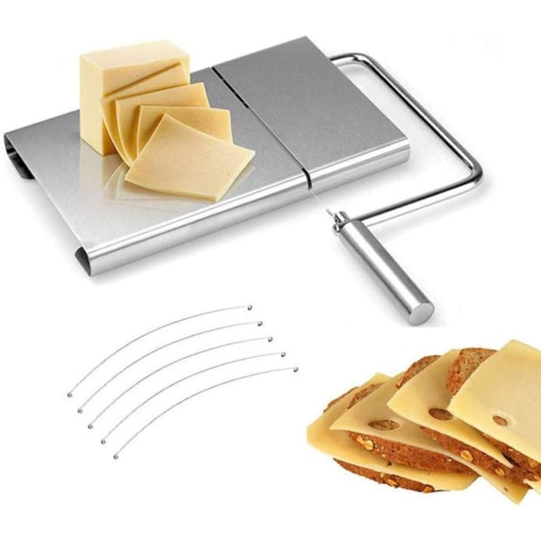 Osteskæremaskine, ostehakker i rustfrit stål, med serveringsplade, til hårde og halvhårde ostesmørpølser