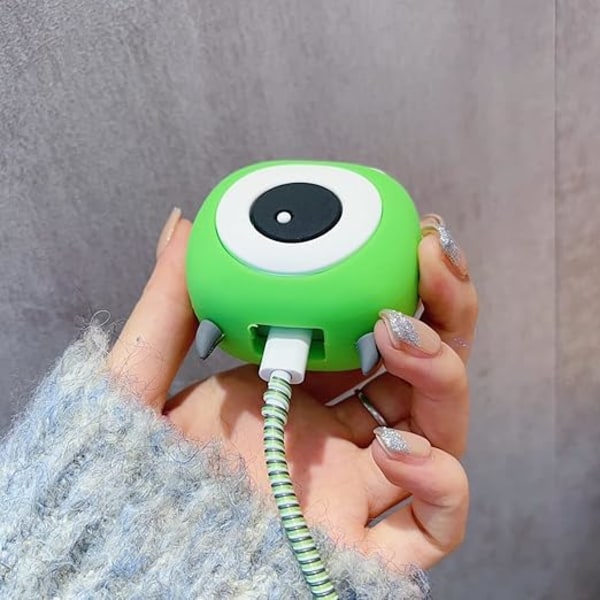 Sød tegneserie hurtigoplader beskyttelse til Apple 18W 20W iPhone 14 13 12 Three-eyed boy