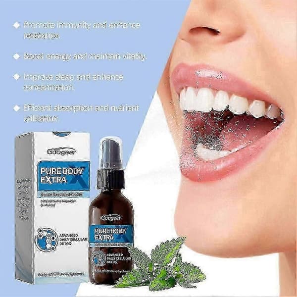 Pure Body Extra Nanosized Zeolite Spray Naturlig Daglig Detox för Kvinnor Män Resevänlig Kroppsvård Fräschhet 2pcs
