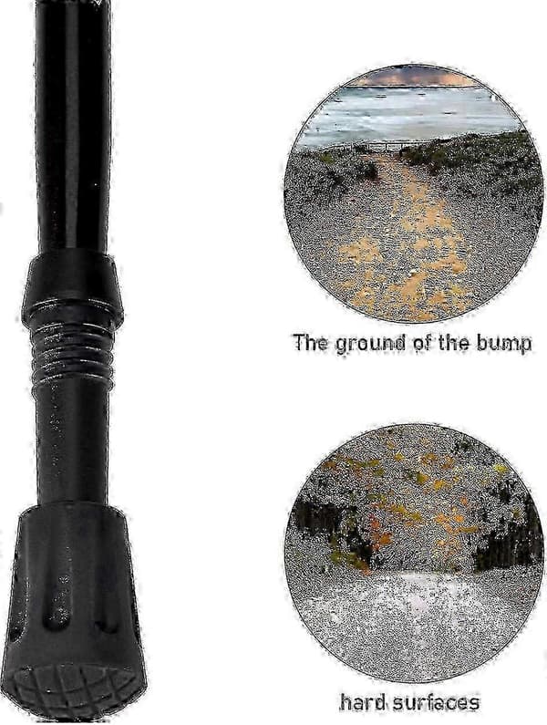 Nordic Walking Pads, 6 par asfaltgummiunderlag til Nordic Walking