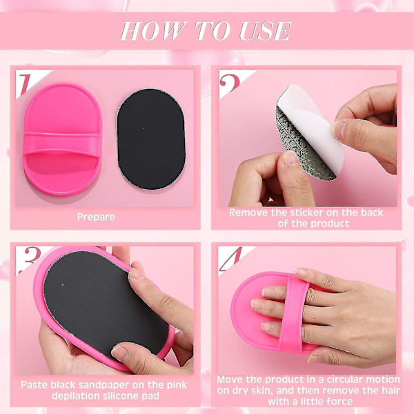 Hårborttagningsverktyg Slät Ben Hud Pad Arm Ansikte Övre Läpp Hårborttagare Exfoliator