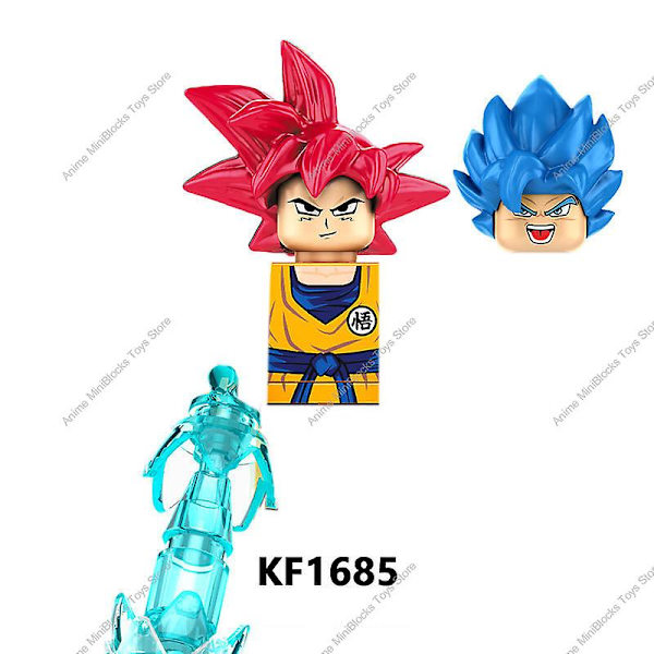 Kf6158 Dragon Ball Z Byggklossar Son Goku Broli Gamma Vegeta Anime Cartoon Mini Action Toy Bricks Barn Present