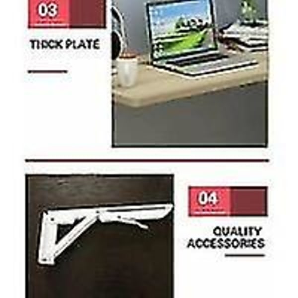 Väggmonterat fällbord, fällbart skrivbord, fällbart träbord, väggmonterat fällbord för kit