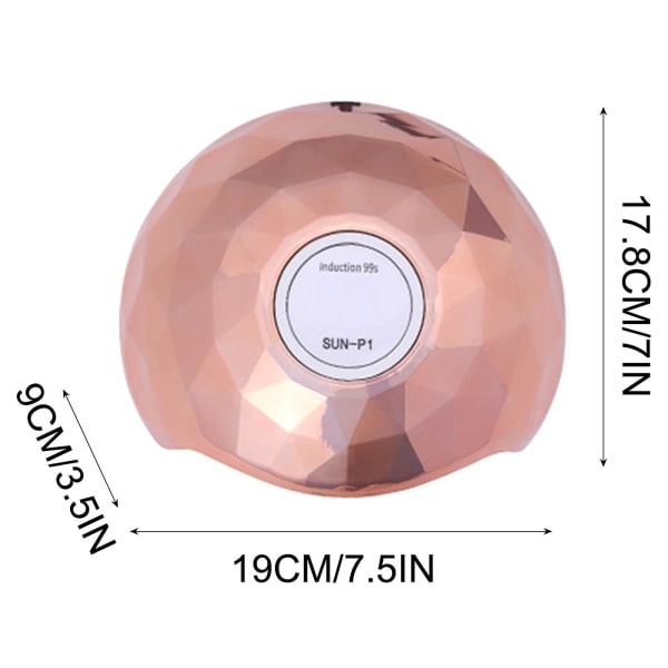 Sun-p1 Galvanisering Farverig smart sensor neglelampe 54w guld