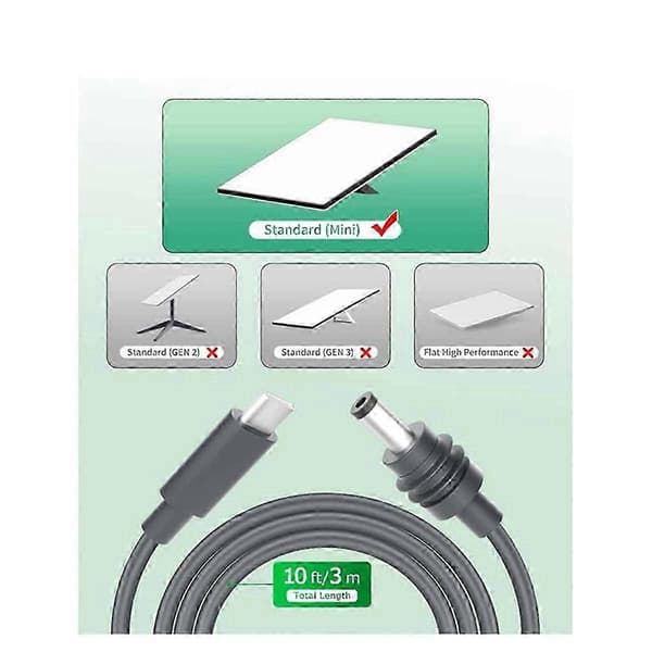 Til Starlink Mini-kabel 3 m Starlink Mini Usb C til DC-strømkabel Udskiftningstilbehør til satellitinternetenhed