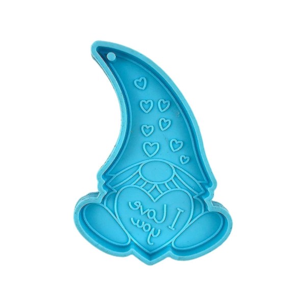 Easter Gnome Nøglering Epoxy Harpiks Form Gør det selv Håndværk Smykker Støbeværktøj Nøglering Vedhæng Silikone Form 2 Piece Set