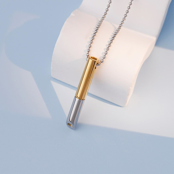 Halsband för andningsövningar mot ångest, rostfritt stål Anapana andningsövningar för stress och ångest, mindfulness-halsband för att sluta röka gold