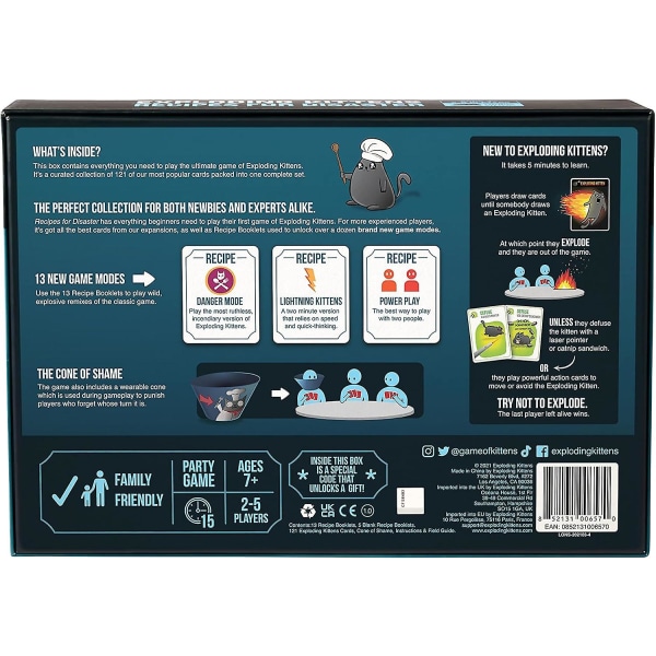 Exploding Kittens Recipes for Disaster Deluxe -pelisetti - Venäläinen ruletti -korttipeli