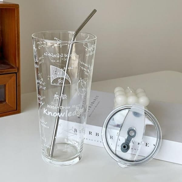 1000 ml glasskopp med tut