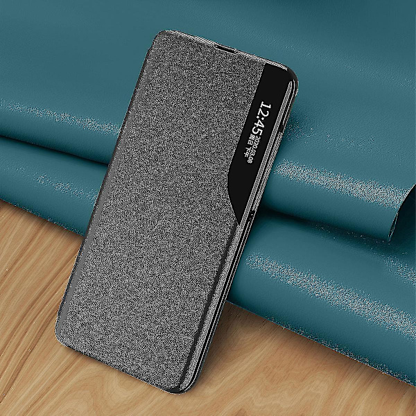 For Honor Magic 5 Lite 5g /x9a 5g PU-skall Side View Window Stand Case Telefondeksel