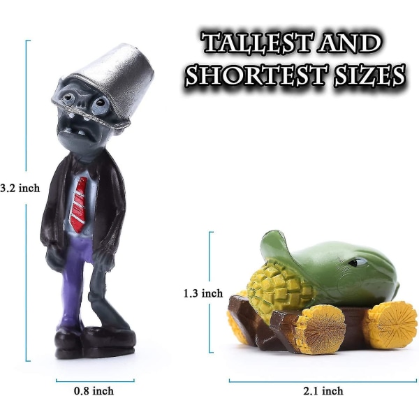 Huoguo 16 stk. Plants Vs Zombies-figurer Pvz-figurer Cupcake-figurer Dekorative leker