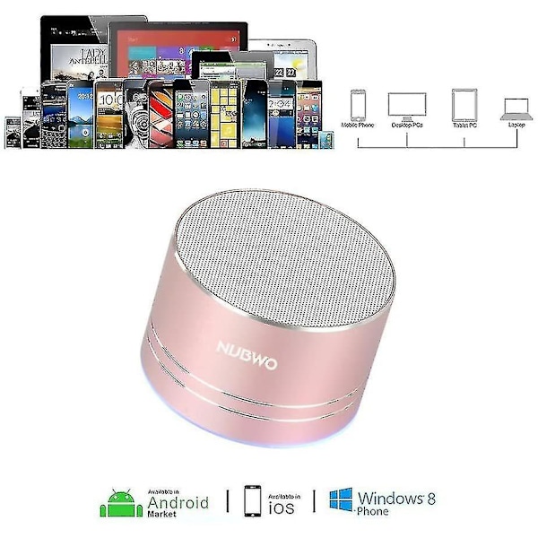 Bluetooth-högtalare, trådlös bärbar minihögtalare med överlägset ljud, 5 timmars speltid