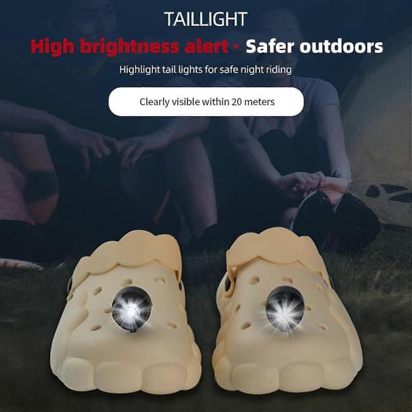 Vanntette LED-skolamper for Crocs - 3 moduser IPX5 Vandring Løping Nattdekor Voksne Barn White