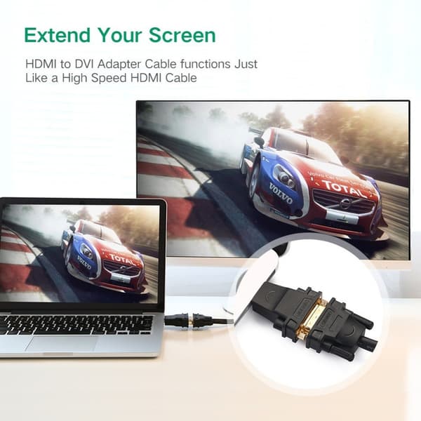 UGREEN HD HDMI - DVI 24+5 -sovitin size 34