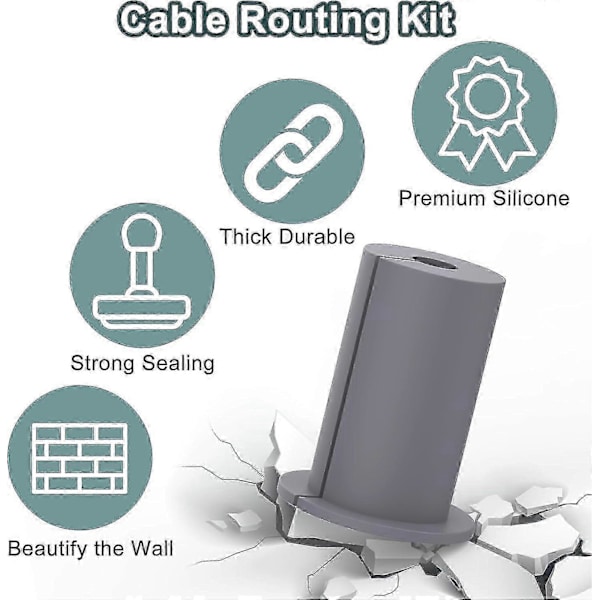 Genomföring för Starlink Dishy ethernetkabel Grey 2pcs