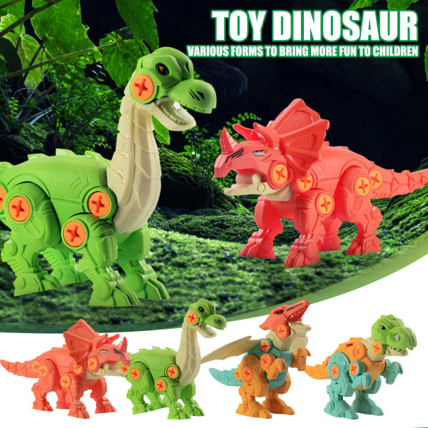 Ta isär Dinosaurieleksaker för barn Dinosauriebyggnad med skruvmejslar DIY- set Pusselbyggnadsleksak Dinosaurier för barn Pojkar Flickor