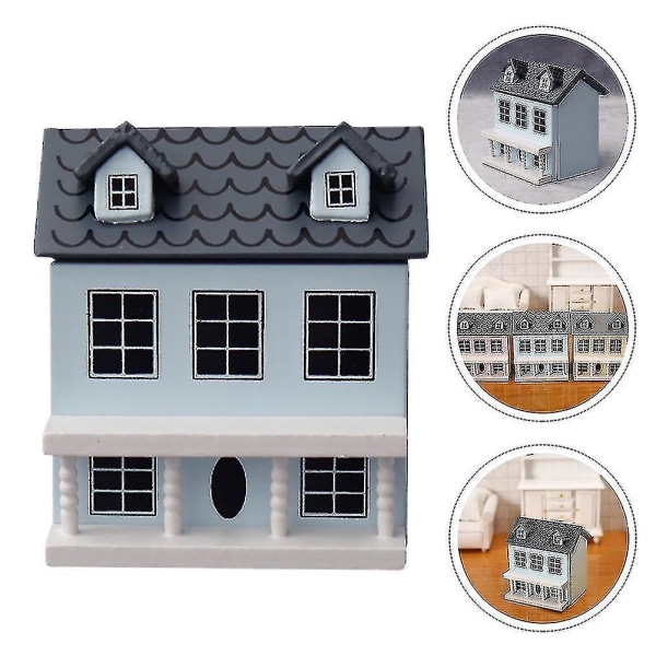 Miniatyrhusmodell Liten Trämodell Dekorativ Modellhus Bedårande Minihus