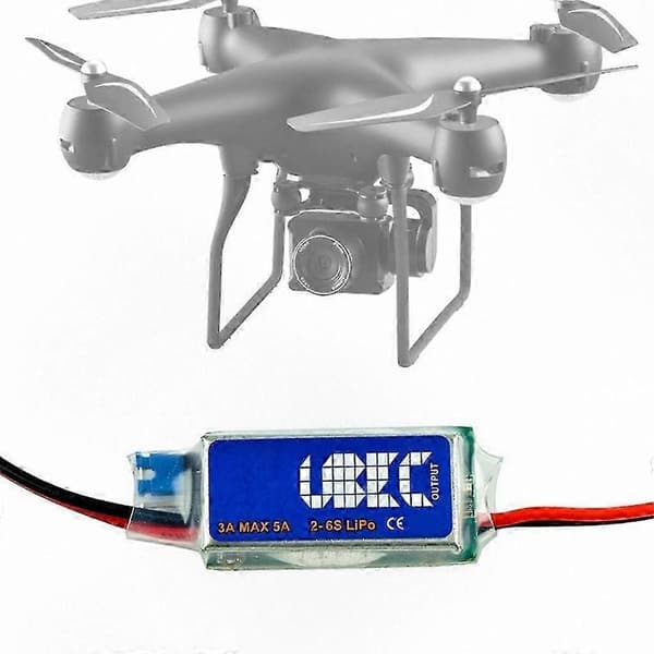 Justerbar 5V/6V Step-Down Spændingsregulator til 2-6S LiPo Batterier UBEC Modul
