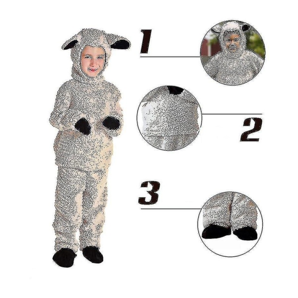 Wooly Sheep Costume For Kids Little Lamb Costume For Children M