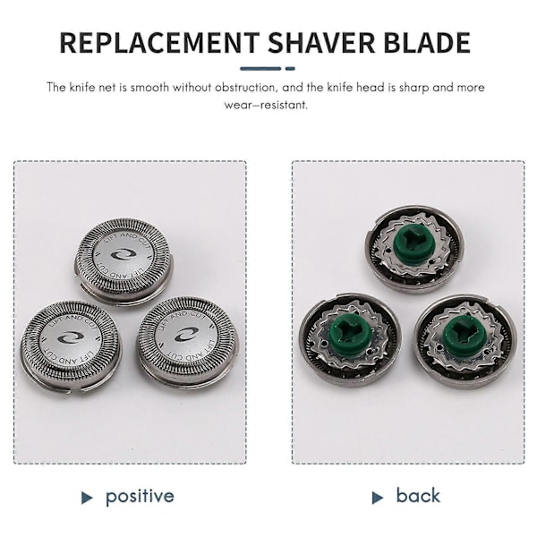 3 stk. Udskiftningsbarberblade HQ64 til Philips PT726 PT725 PT720 PT710 PT715 PT725 silver