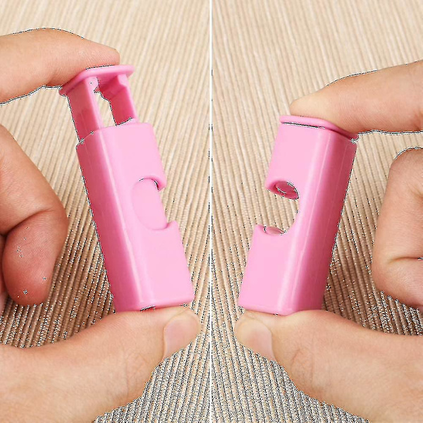 Brødpose-Klips, Nemt Greb og Lås, Assorteret (Blågrønrosa) 12 Pak