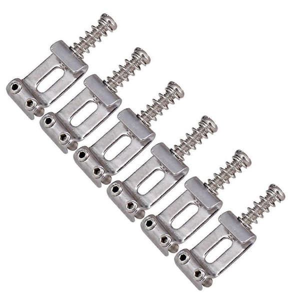 3X 6 X Gitarr Tremolo Stall Sadel Roller Bridge Tremolo Sadlar, Silver, Hög