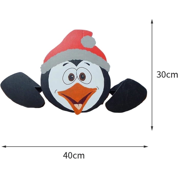 Juldekoration Staket Dekoration Söt Jul Staket Set,kreativ Utomhus Jul Dekoration, Återanvändbar Trä Staket Dekoration, Gård Panel För