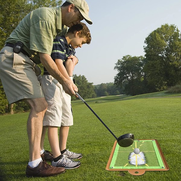 Golftræningsmåtte til swingdetektionsbatting, Premium Golf Impact Mat, Path Feedback Golføvelsesmåtter