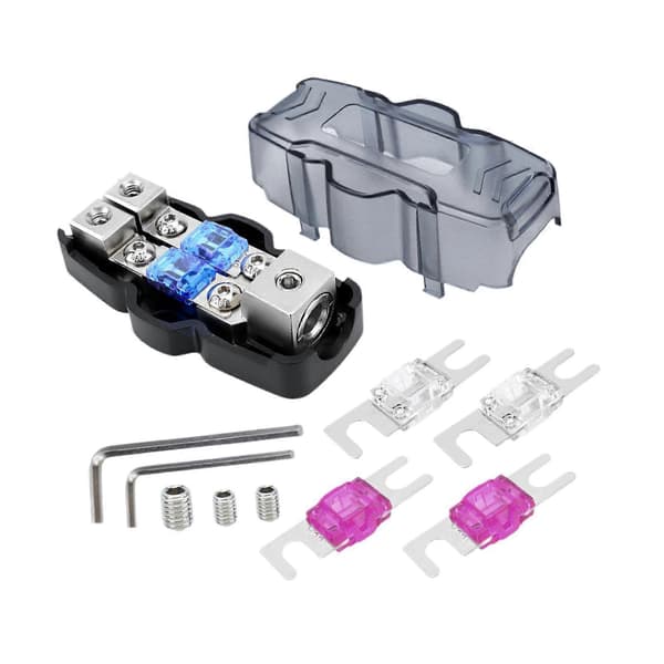 Säkrad distributionsblock Bilens säkringsbox Bärbar 60A 80A 100A Kompakt w Install Accessory
