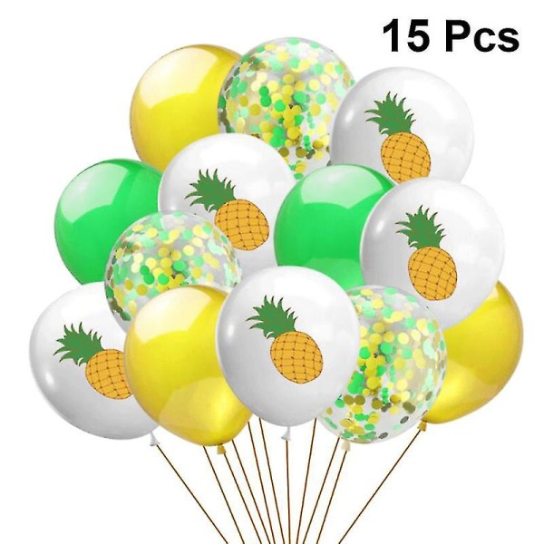 1 sæt delikat konfetti ananas mønster balloner til fest hjemmekontor