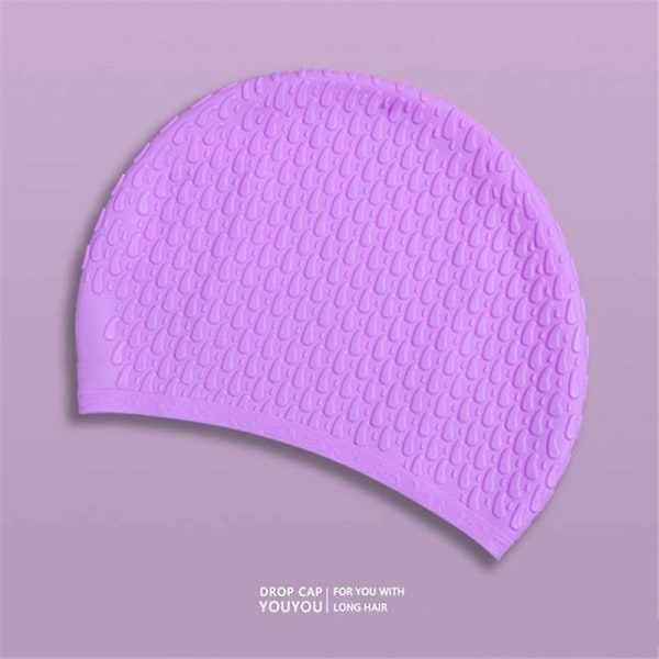 Cap Bra vattentät prestanda Konkavt mönster inuti simkepsar swimmingpool SM3600 Light Purple