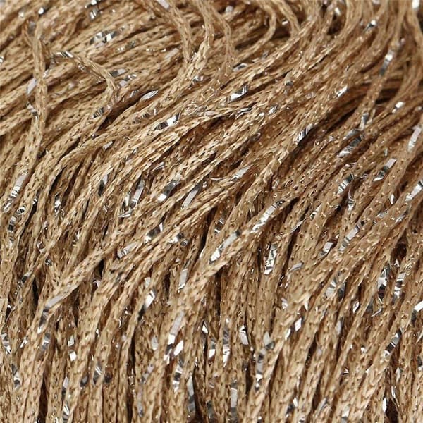 Dew Drop Guld Trådgardin Panel - 100x 200 cm - Vattenfallseffekt - Glittertråd Avdelare - Heminredningsaccessoar