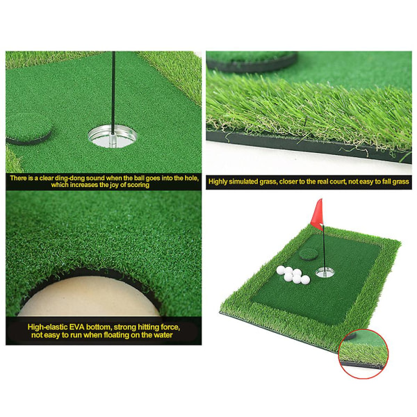 Floating Golf Mat 30cmx57cm Mini Floating Golf Green For Outdoor Backyard Pool Game Practice