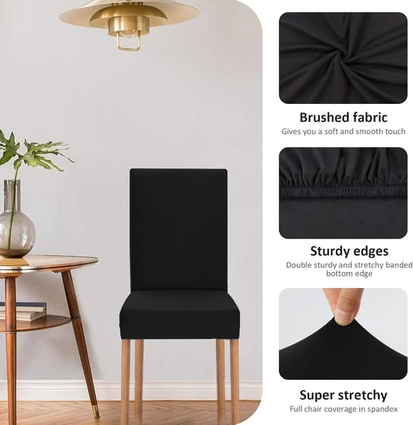 Stretchiga stolsöverdrag för matsal, höga matstolar