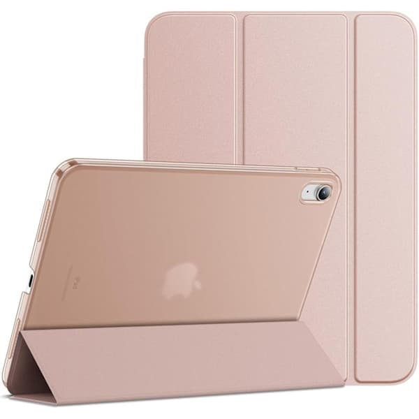 iPad (A16) 11:e/10:e generationen (2025/2022), Slim Stand Hårt Skal Baksida (Roséguld)