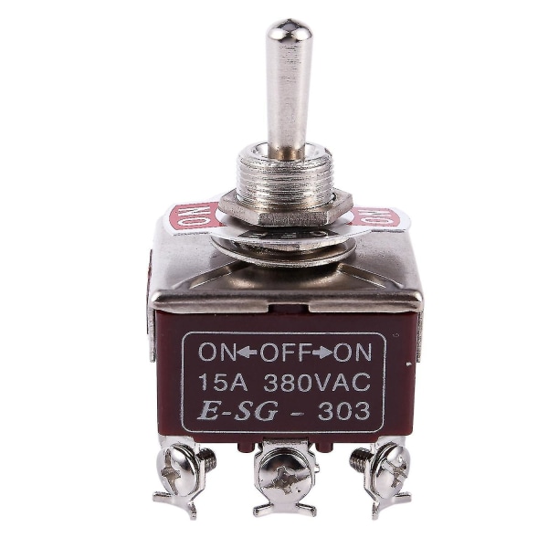 3pdt On/off/on 3 Postion 9 Screw Terminals Toggle Switch Ac 250v 15a