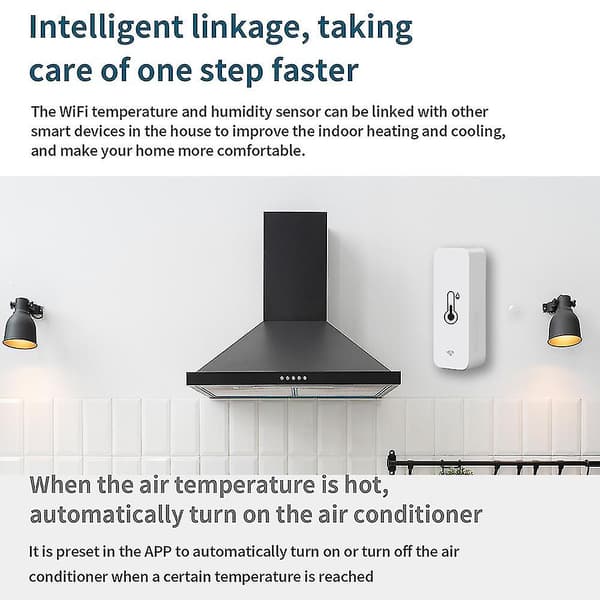 3x Tuya WiFi Temperatur- och Fuktighetssensor Inomhus Termometer Hygrometer SND