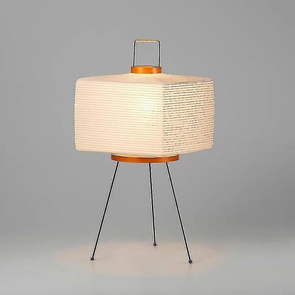 Japansk kreativ stativ gulvlampe soveværelse seng bord hvid rispapir bordlampe hjem hotel loft belysning deco standlight Square Lamp EU Plug