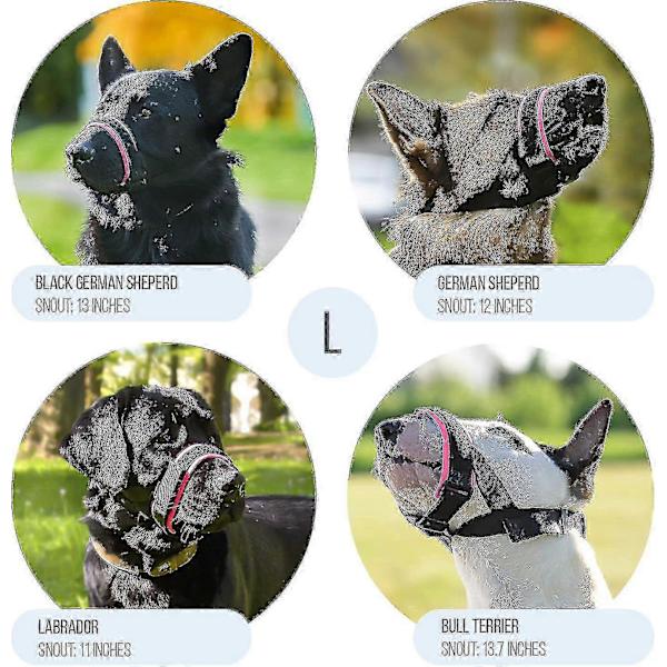 Blød Snudenet Til Hunde - Forhindrer Bid Og Uønsket Tygning Sikker Komfortabel Pasform - Blød Neopren Polstring Ingen Mere Gnidning Inkluderet Træning M Pink