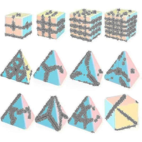 Ammattimainen Magic Speed Cube 2x2 3x3 4x4 5x5 Pyramidi Magic Cube Sarjakuva 6