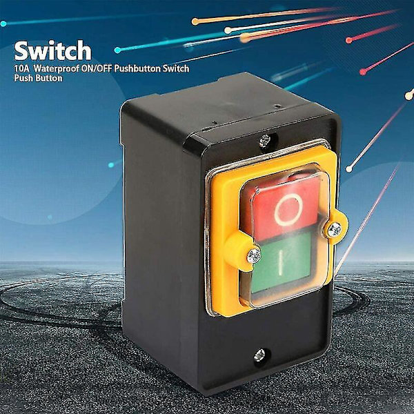 Knapkontakt Motor Start og Stop Kontakt AC220v/380v 10a Vandtæt On/off Knap To Knapper Med Støvkasseholder