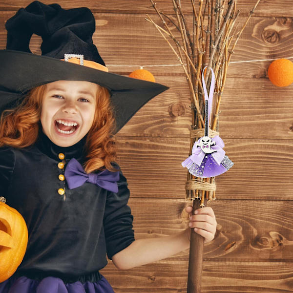 Halloween-kummitusriippuva riipus - Söpö noidan luudan koristeasu, auton koristelu123 orange