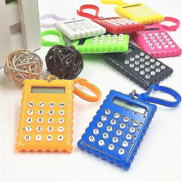 Minikalkulator Lomme Student Kontor Mini Elektronisk Kjeks Kalkulator