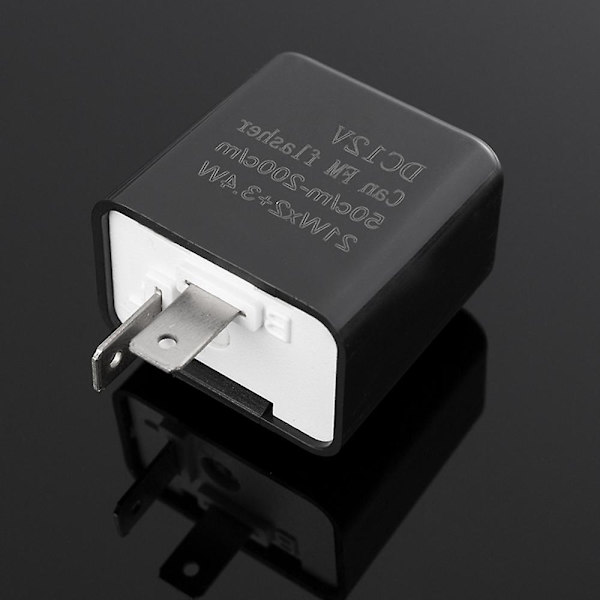 Universal motorsykkel 2-pin LED blinklysrelé 12v justerbar frekvens for blinklys blinkindikatorreléer Moto-tilbehør| |