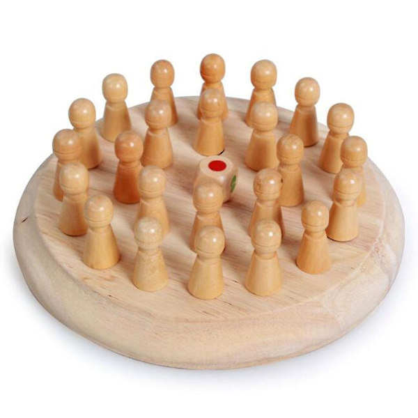 Barnkalas Spel Trä Minnesspel Matchstick Schackspel Kul Blockbräde