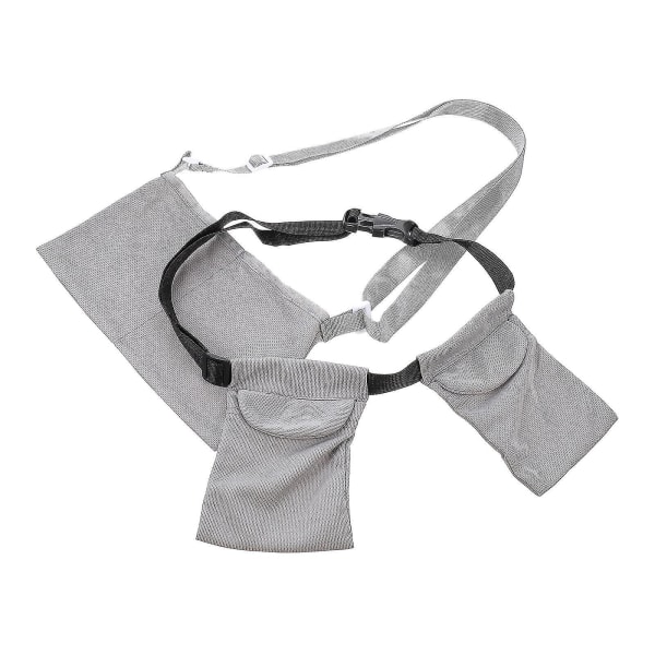 1 sett med mastektomi avløpsholder pustende brystkirurgi dreneringspose med dusjpose Grey 29X15.5CM