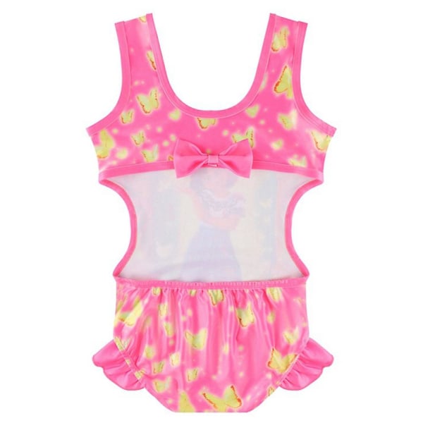 Barnflickor Encanto Mirabel Isabela Badkläder Simdräkt Baddräkt En Del Rose Red 4-5Y
